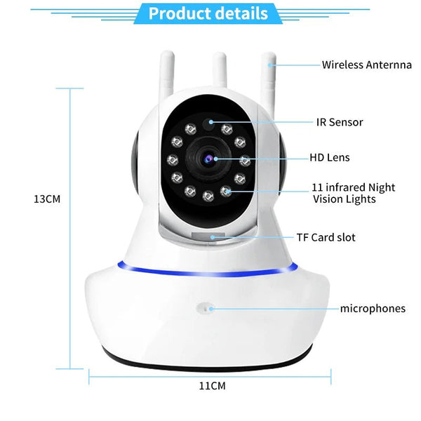 Susikum 1080P WiFi IP Camera With Two Way Audio Pan Tilt RJ45 Port - stepyours.com