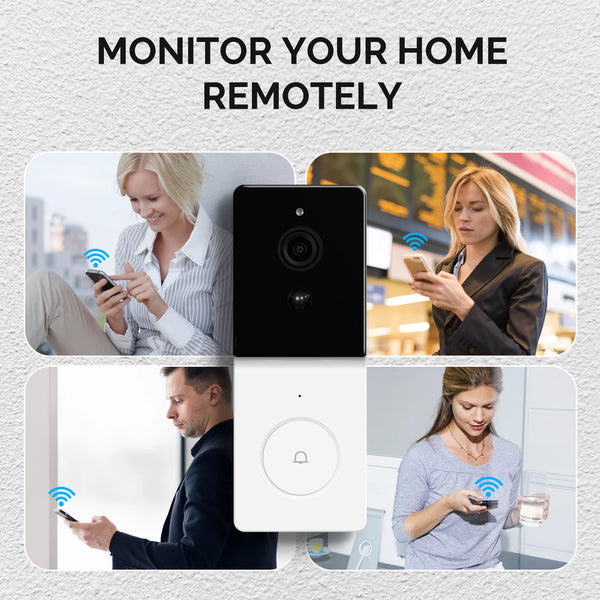 MOES Tuya 1080P Smart WiFi Video Doorbell Camera Wireless 2-Way Audio Intercom Night Vision with 64 GB SD Card，Home Security by stepyours.com