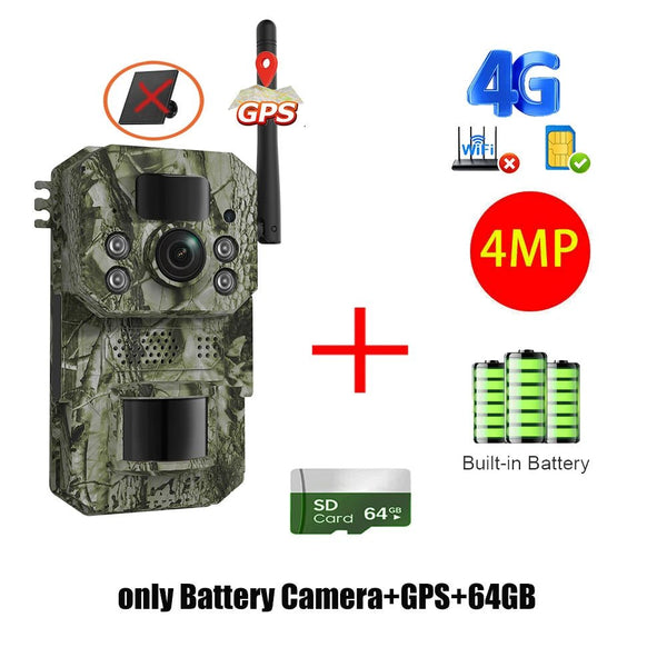 INQMEGA4G Solar Trail Camera 2K Night Vision 5MP PIR Motion Activated - stepyours.com