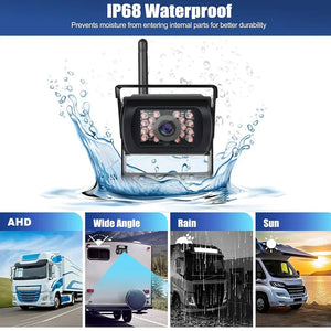 Wireless Backup Camera Kit 7 Inch AHD 1080P Monitor For Truck RV - stepyours.com