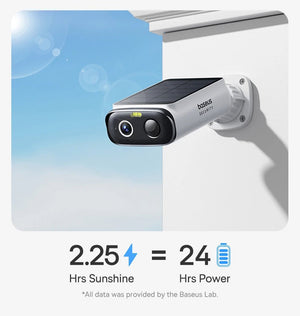 Baseus S1 Lite Solar Security Camera - 2K Wireless Outdoor With 135 Degree FOV - stepyours.com