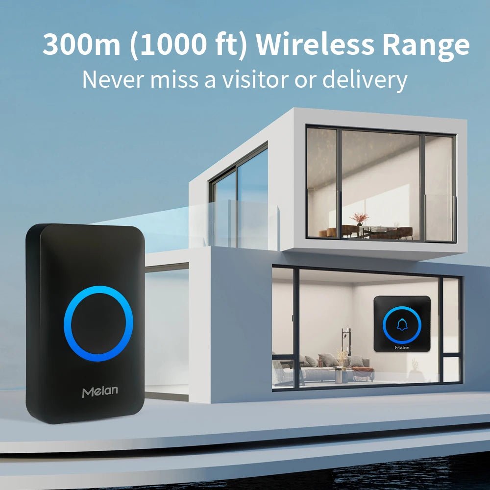 Meian Smart Wireless Doorbell IP65 Waterproof 60 Songs - stepyours.com