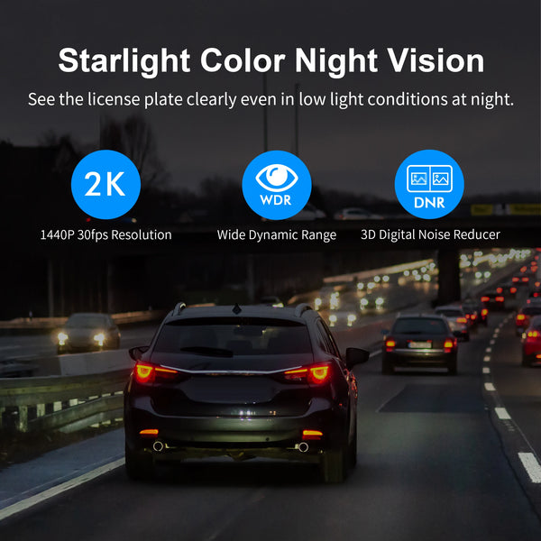 1440P KAWA D6 Car Dash Cam With WiFi App Voice Control WDR Night Vision - stepyours.com