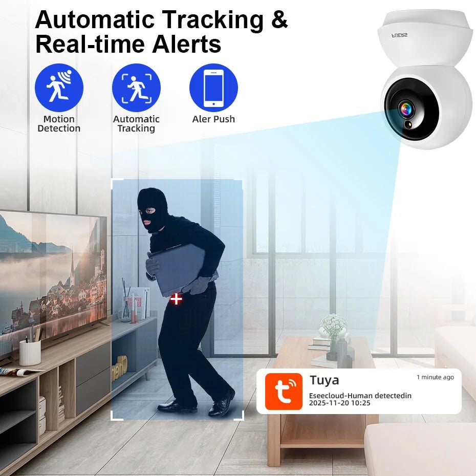5MP HD WiFi Security Camera With Motion Detection For Baby And Pet Monitor Alexa - stepyours.com