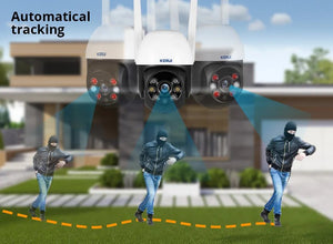 KERUI Outdoor PTZ WiFi Security Camera - 8MP UHD Tuya AI Detection Hooks - stepyours.com
