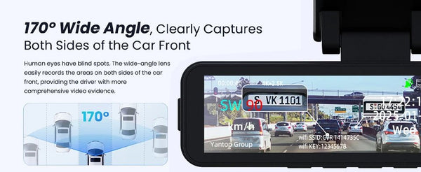 4K Dash Cam Car Camera With GPS WiFi Night Vision Dual Lens Rear View - stepyours.com