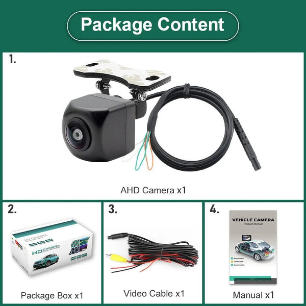 GreenYi AHD Car Rear View Camera 170 Degree Fisheye HD Night Vision Waterproof - stepyours.com