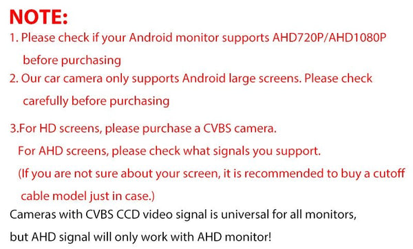 170 Degree Wide Angle AHD Car Backup Camera 720P 1080P Night Vision Waterproof - stepyours.com