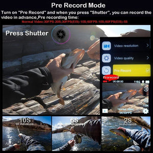 Adventure Ready Action Camera 5K 4K60FPS Dual IPS Touch LCD Waterproof 30M - stepyours.com