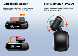 4K Front And Rear Dual Lens Dash Cam With HDR Night Vision WiFi Parking - stepyours.com