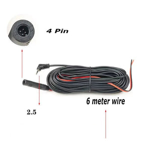 Dashcam Extension Cable 4 Pin 5 Pin Streaming Rear Camera 2.5mm Jack 10m - stepyours.com