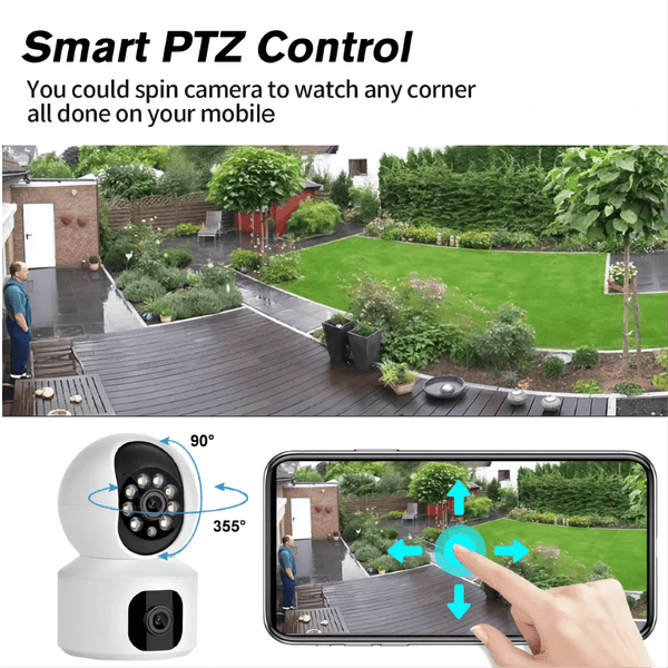Tuya 8MP Dual Lens WiFi IP Camera - Color Night Vision With Auto Tracking - stepyours.com