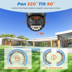 5K 10MP Dual - Lens WiFi PTZ Outdoor Camera - AI Auto Tracking - stepyours.com