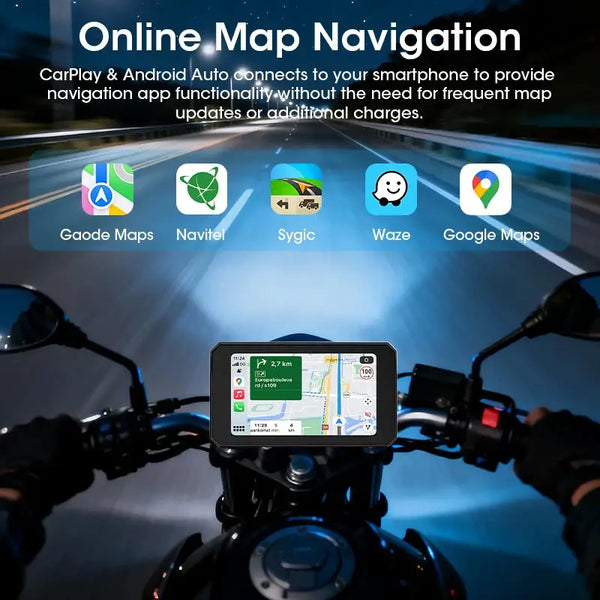Jansite Motorcycle Screen - Dual Bluetooth Carplay - MT 128G product image