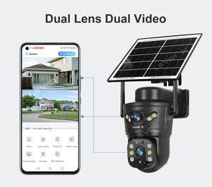 LS VISION 4G WiFi Outdoor Solar Camera - 8MP Dual Lens Night Vision Waterproof - stepyours.com