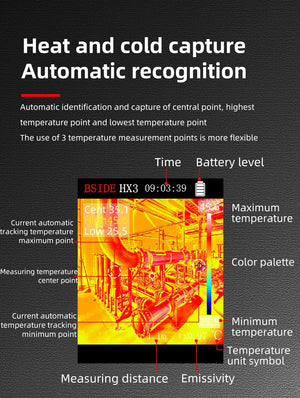 BSIDE HX3 Handheld Thermal Imaging Camera - For PCB, Pipes And Fire Safety - stepyours.com