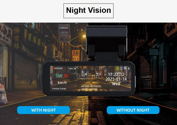 Acceo 4K Dash Cam With GPS WiFi Dual Lens Night Vision Front Rear - stepyours.com