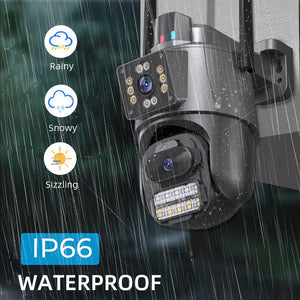 ICSEE 4K Dual Lens WIFI Camera - 2K Dual Screen PTZ Outdoor Security - stepyours.com