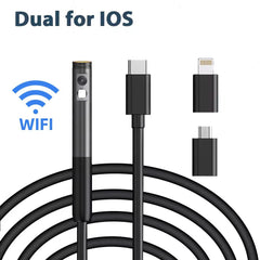 KERUI 2MP Industrial Endoscope Camera - Dual Lens, IP67 Waterproof, Type - C Ready - stepyours.com