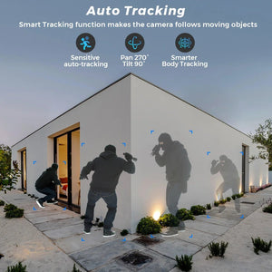 8MP 4K PTZ WiFi Camera - Dual Lens With Dual Screen AI Tracking Surveillance - stepyours.com