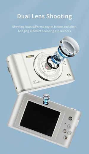 4K Digital Camera Travel Selfie Camera 36MP 1080p 2.4in Screen Optical Zoom - stepyours.com