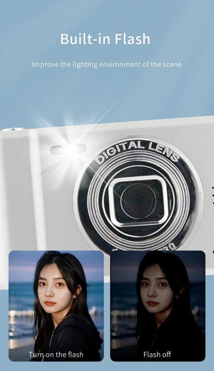 4K Digital Camera Travel Selfie Camera 36MP 1080p 2.4in Screen Optical Zoom - stepyours.com
