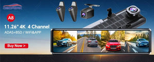 K8 Pro 11.3 Inch Dash Cam Dual Lens 5K GPS 5G WiFi Ultimate CarPlay Android Auto - stepyours.com