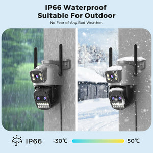 BESDER 15MP WiFi Outdoor Camera Dual Screen 10X Zoom PTZ Security IP Cam - stepyours.com