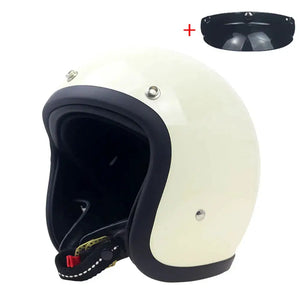 Vintage Open Face Motorcycle Helmet — product view 15