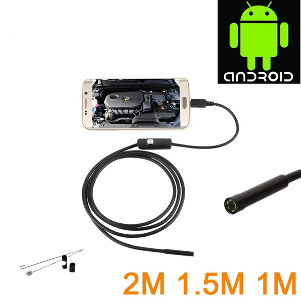 7.0 To 5.5 mm IP67 Waterproof Endoscope Camera - Android Borescope With 6 LEDs - stepyours.com