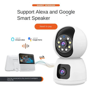 8MP Dual Lens 5G WiFi Camera Tuya Smart PTZ Indoor Outdoor Security AutoTracking - stepyours.com