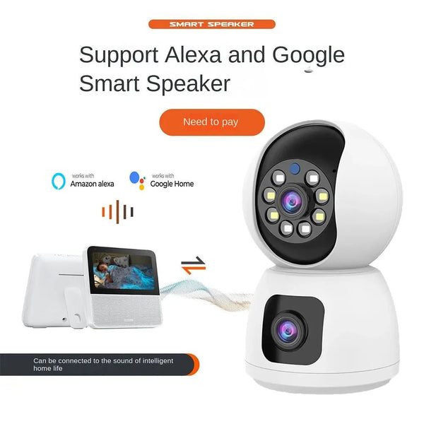 8MP Dual Lens 5G WiFi Camera Tuya Smart PTZ Indoor Outdoor Security AutoTracking - stepyours.com