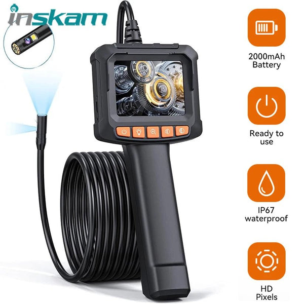 Industrial Endoscope Camera 2.4 Inch IPS LCD 1080P IP67 Waterproof Borescope - stepyours.com