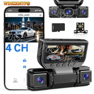 4 Camera 360 Degree Car DVR Dash Cam 1080P WiFi Front Rear Parking Monitor Gift - stepyours.com