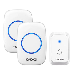 CACAZI A06 DC battery-operated Wireless Waterproof Doorbell 300M Remote 36 chimes Cordless Home Cordless Call Bell by stepyours.com