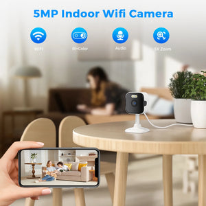 BESDER 5MP Mini Cube Camera - AI Human Detection and Two - Way Audio - stepyours.com