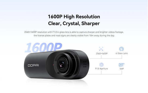 DDPAI Mola N3 Pro Dash Camera 2.5K Car DVR With WiFi And Smart Connect - stepyours.com