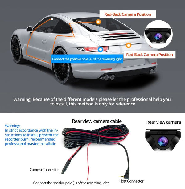 ACCEO 4K WiFi Dash Cam With 12 Inch Rear View Mirror Car DVR - stepyours.com
