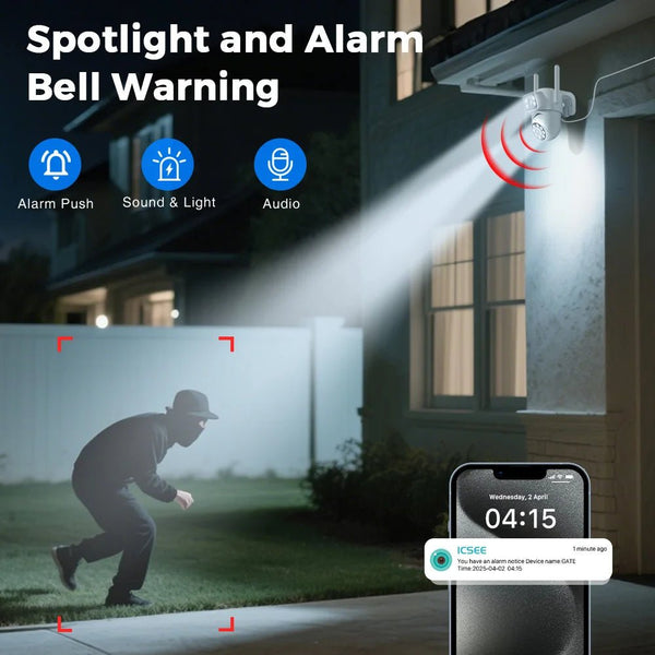 4K Outdoor Dual Lens PTZ WiFi Security Camera With 5X Zoom And Smart Tracking - stepyours.com