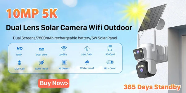 20MP PTZ WiFi Surveillance Camera 4 Lens 10X Zoom Outdoor Night Vision - stepyours.com