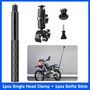 For Insta360 x2 x3 x4 x5 Motorcycle Bike Mount Selfie Stick for Insta 360 x2 x3 x4 x5 Moto Monopod Handlebar Accessories Kit