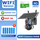 SHIWOJIA 4K 8MP Solar Camera With 4G SIM WiFi Color Night Vision PTZ Dual Lens - stepyours.com