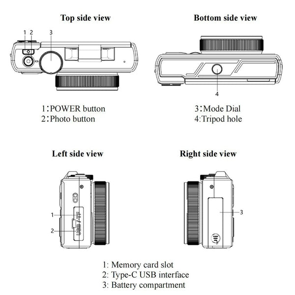 Amorus 75MP Digital Camera 5.7K Video 18x Zoom WiFi Vlog Camera - stepyours.com
