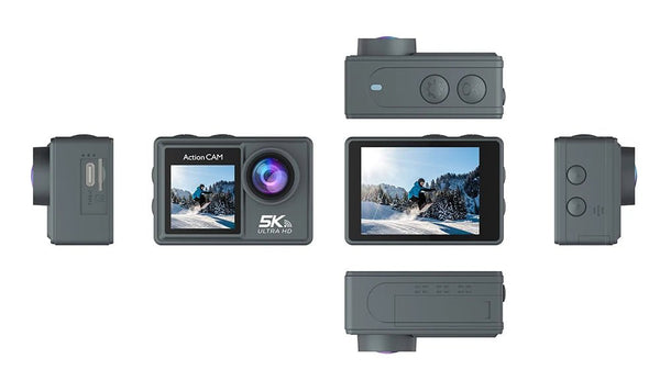 HUAFANT M4R Action Camera 5K 4K60FPS Waterproof 30m IPS Touch LCD 5X Zoom - stepyours.com