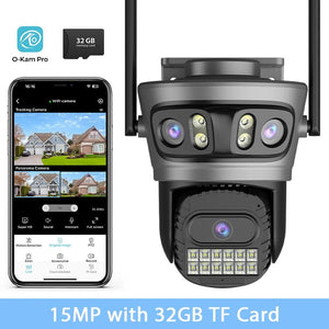 BESDER 15MP WiFi Outdoor PTZ Camera With Auto Tracking 5X Digital Zoom CCTV - stepyours.com