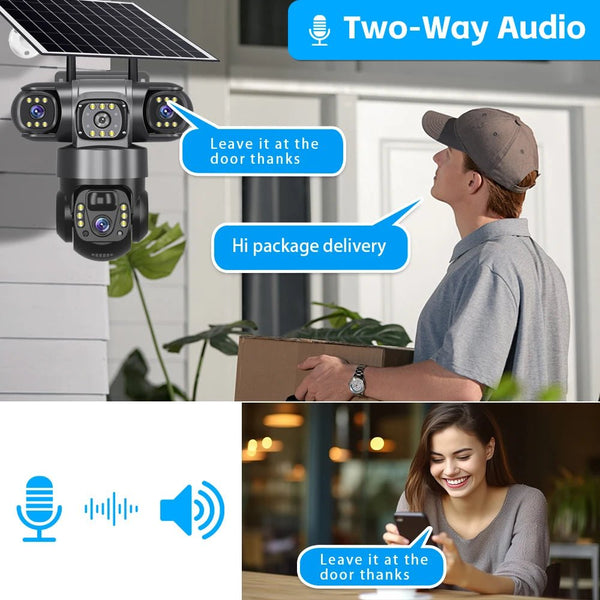 Solar 4G IP Camera 15MP HD Outdoor Night Vision Weatherproof Security - stepyours.com