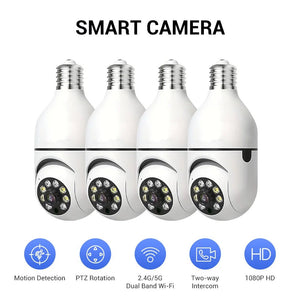Ease Life App Light Bulb Security Camera 5GHz WiFi 360 Degree E27 Screw In - stepyours.com