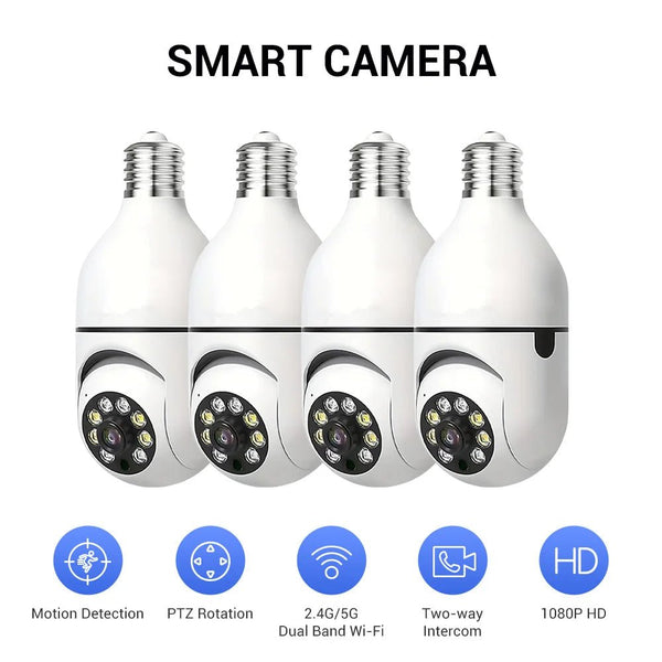 Ease Life App Light Bulb Security Camera Outdoor Wireless 5GHz 360 Degree E27 - stepyours.com