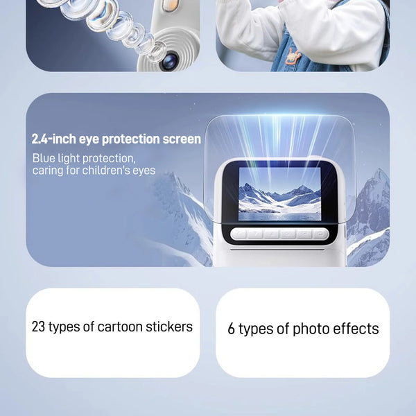 Kids Color Printing Instant Camera 32GB 1080P Digital Photo Video Gift - stepyours.com