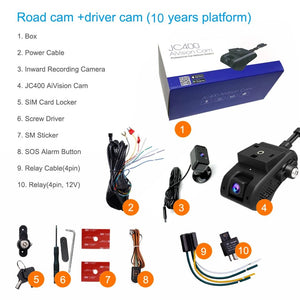 JIMIMAX 4G Dash Cam Front and Rear JC400A WIFI Hotspot GPS Live Stream App - stepyours.com